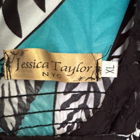 Zebra Black and Teal Maxi Dress - Picture 2 of 8